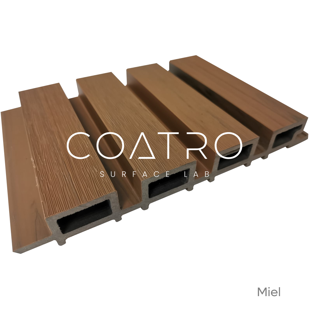 Panel R4 WPC Miel - Ranurado