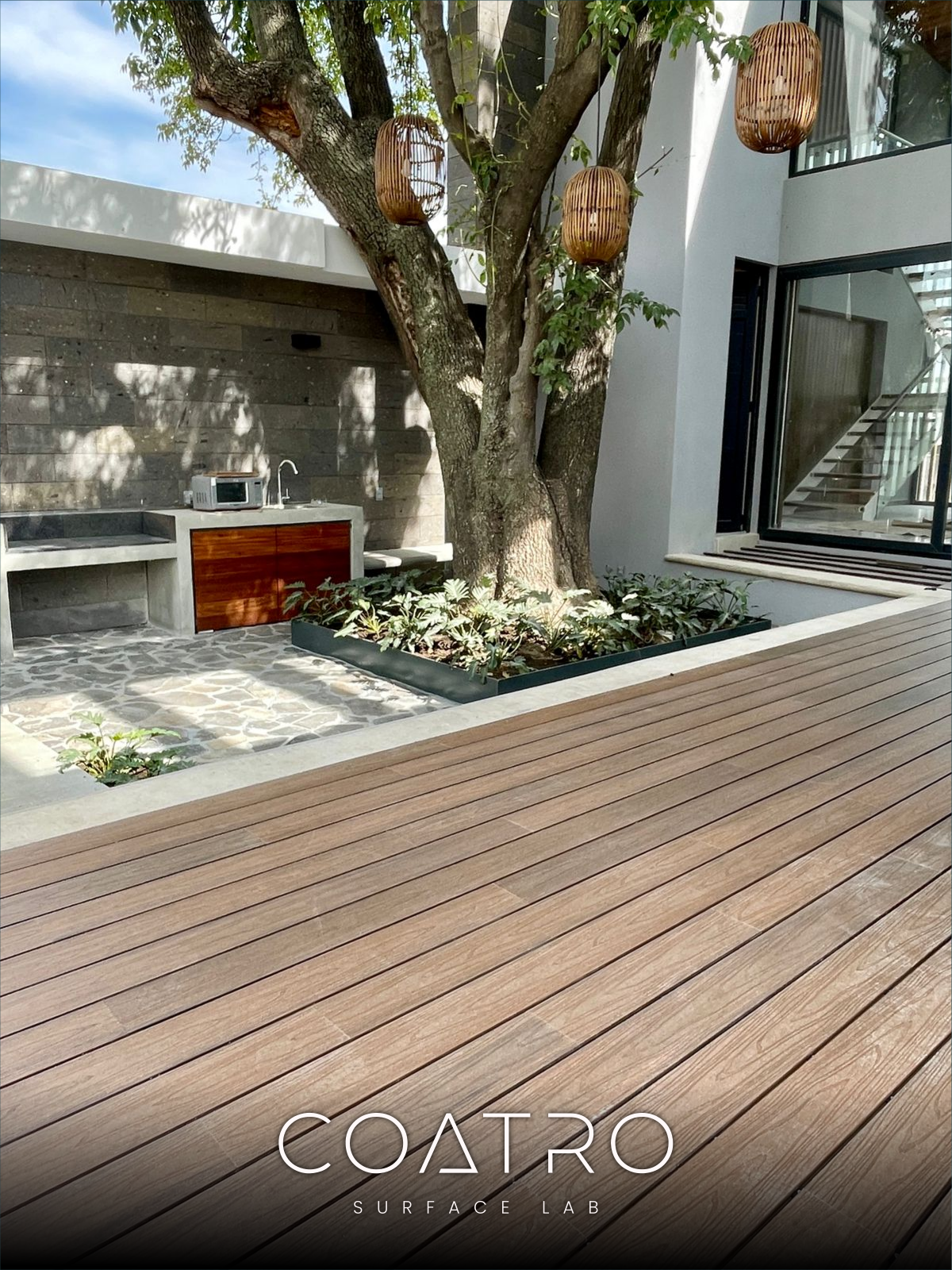 Deck WPC Miel / Tabaco